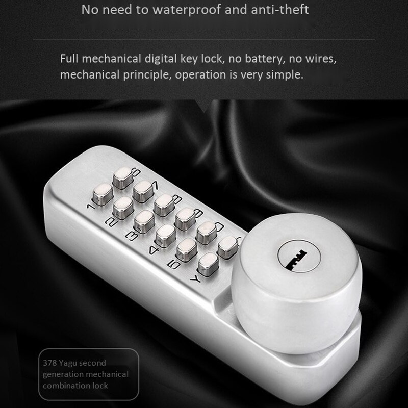 MOOL Mechanical Password Door Lock Home Office Room Door Lock Anti-Theft Door Password Key Dual-Use