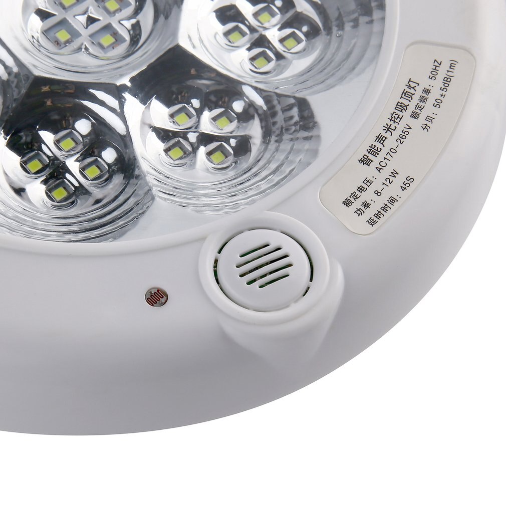 ICOCO 8W/12W 9 Led sensor Light Sound And Light Control Intelligent Corridor Living Room Induction Ceiling Lamp