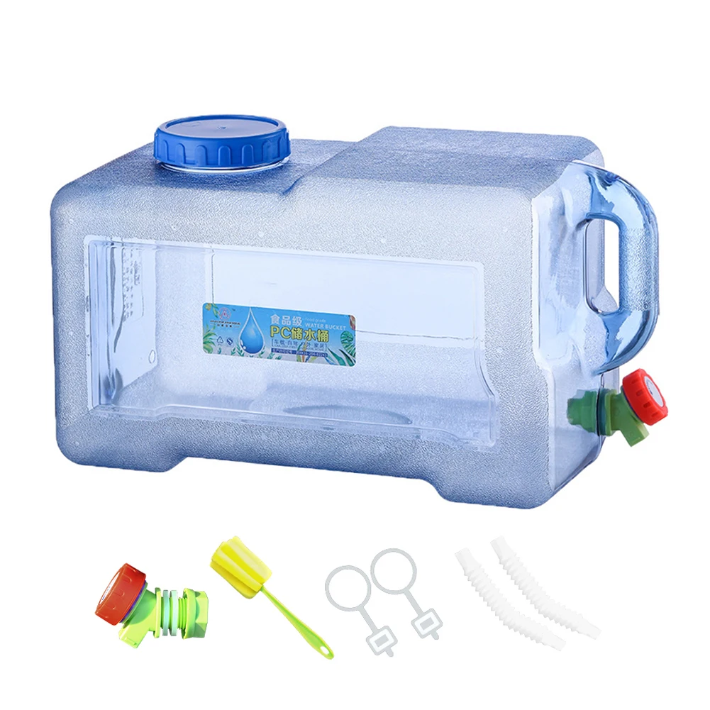 15/18/19/20/22/24/25L Auto Wateremmer Grote Capaciteit Drinkwater Emmer met Kraan Draagbare Auto Water Emmer Rijden Pure: Rood