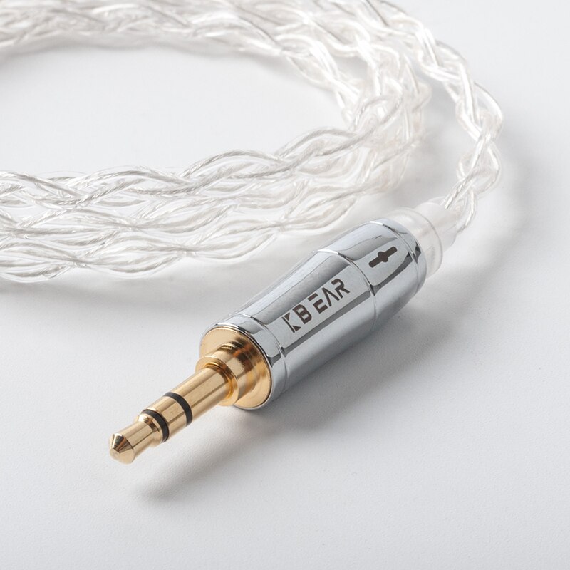 KBEAR-limpid 4Core LITZ 4N 99.99% Purity Silver Cable 3.5/2.5/4.4mm MMCX/QDC/TFZ/0.78mm 2Pin For ZS10/ZSN Pro BL-03 BL-05 ZSX: 2PIN3.5MM