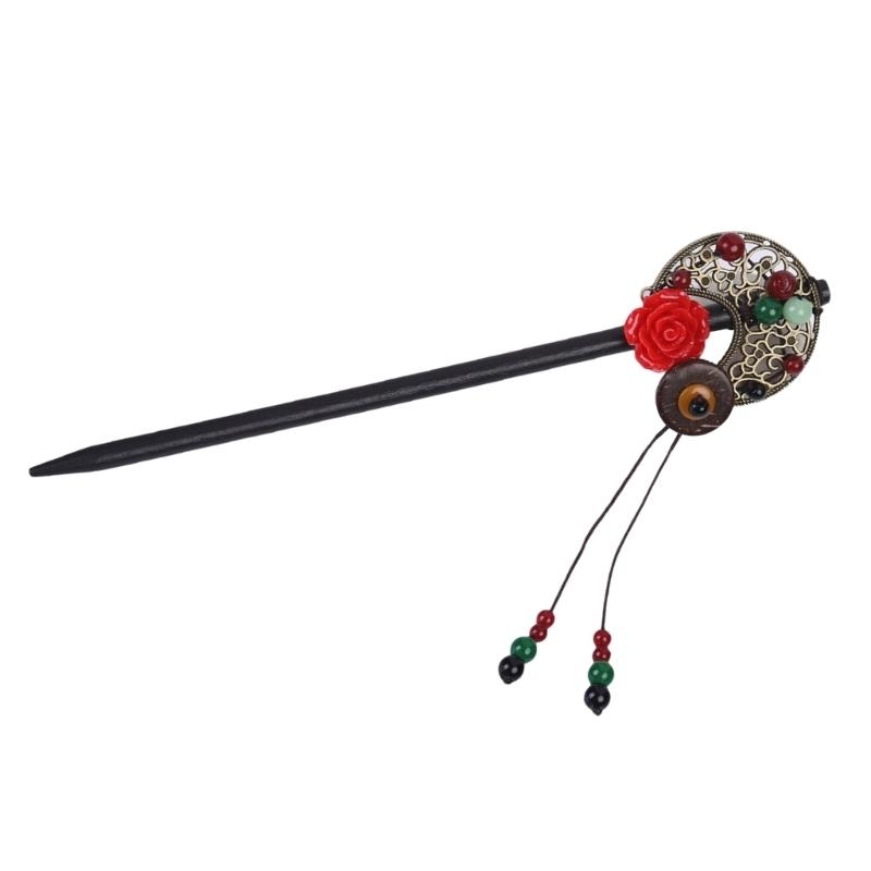 N7YD Antiek Chinese haarpen Haar ornament Traditionele haardecors voor Han -kostuum