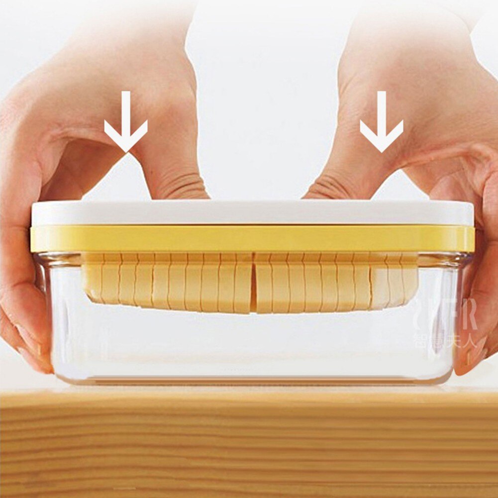 Plastic Butter Dish Butter Keeper Container With Cutter Slicer Lid Keep Fresh Storage Box Great For Kitchen Storage Tool