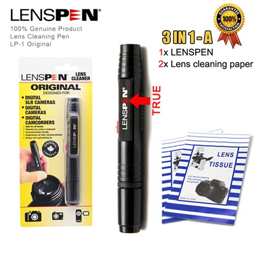 100% Original Genuine Brand LENSPEN LP-1 Dust Cleaner Camera Cleaning Lens Pen Brush kit for Canon Nikon Sony Filter DSLR SLR DV: LENSPEN-LP-1 3IN1-A