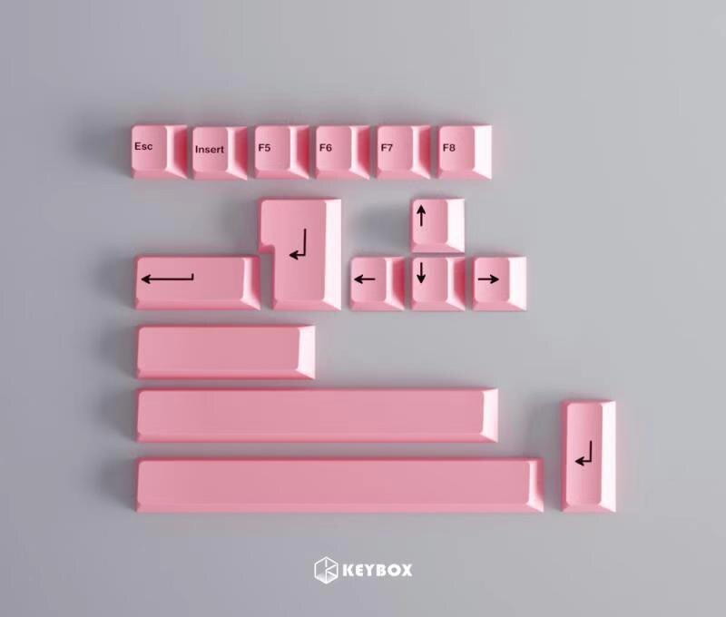 GeekArk BOW BPT Plain White Accents Colorful Keycaps Sublimation Cherry Profile Keycaps