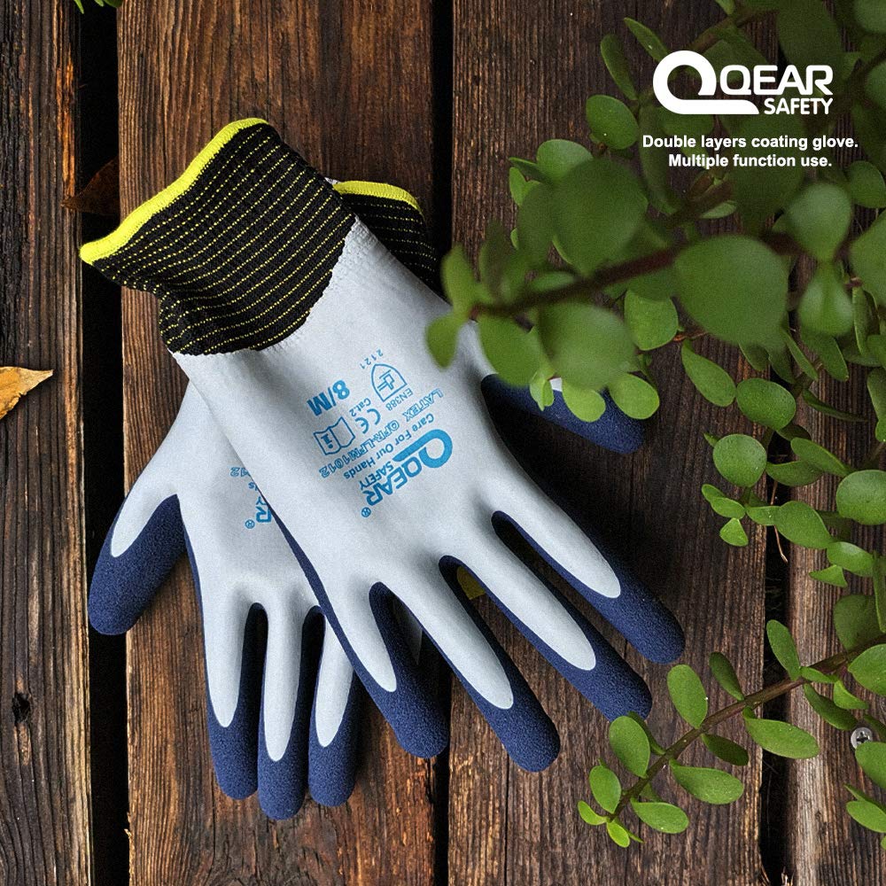 Qear tuinhandschoen van latex, volledig gecoat, waterdicht en bestand tegen rozenstruiken