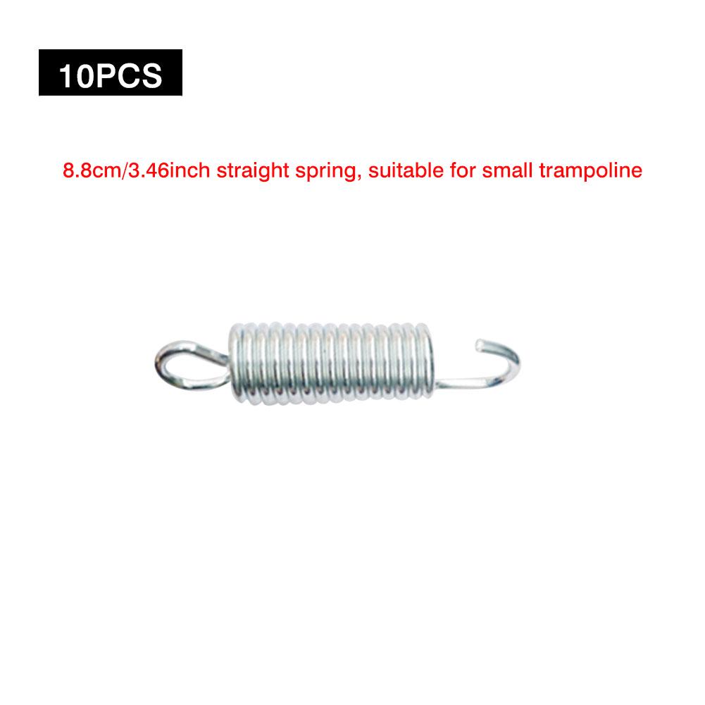 10PCS Children Trampoline springs Jgalvanized steel umping bed stretching spring For 4.57feet/5.51fft/6.5feet/7.01feet/8.27eet: Silver