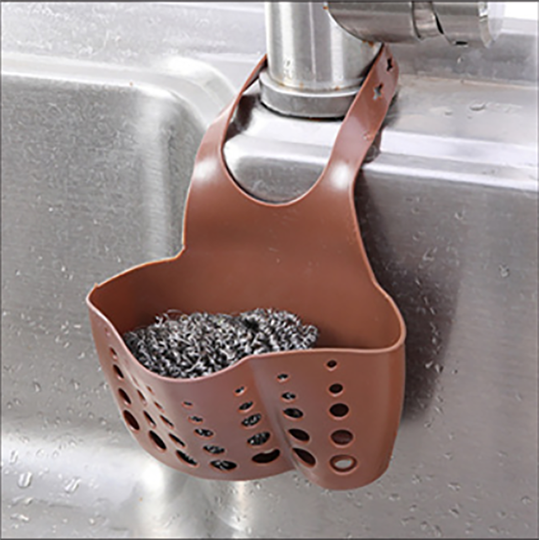 Køkken tilbehør justerbar snap vask svamp opbevaringsstativ vask rack afløbsstativ sil dræning opbevaring kurv køkken gadget