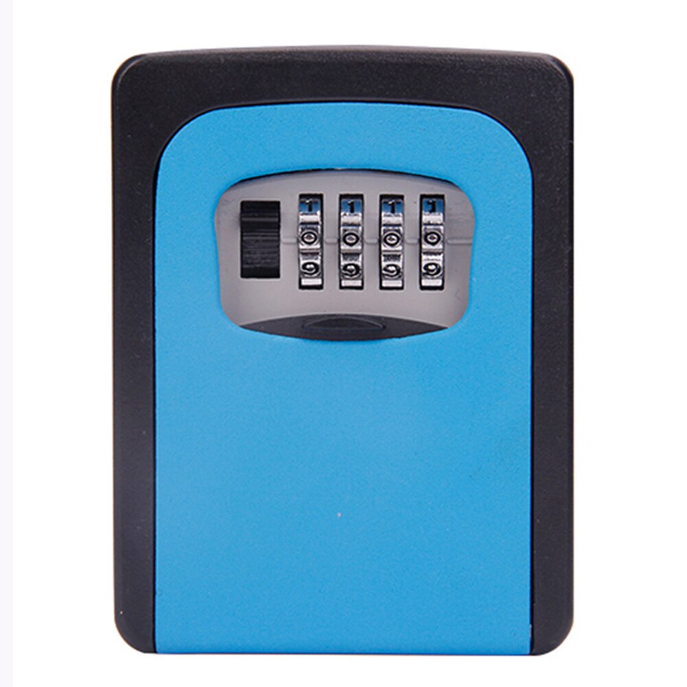 Password Key Box Wall Mounted Security Anti-theft Outdoor Key Safe Lock Storage Box SNO88: Blue