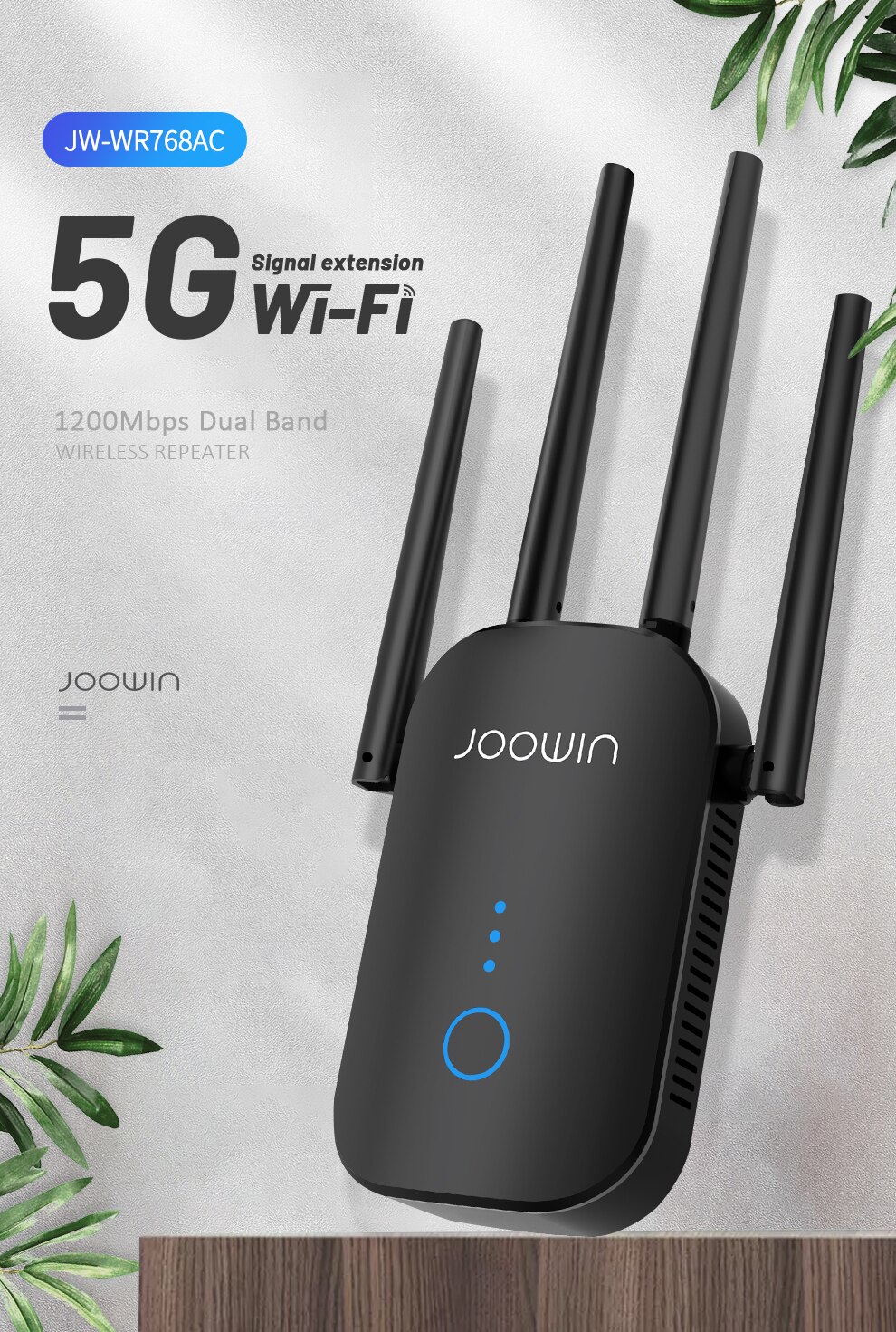 4 * 3dbi AntennaWiFi Ripetitore WiFi estensore 2.4G 5G Senza Fili WiFi Del Ripetitore Wi Fi Amplificatore 5ghz 1200Mpb wi Fi Ripetitore di Segnale Wi-Fi