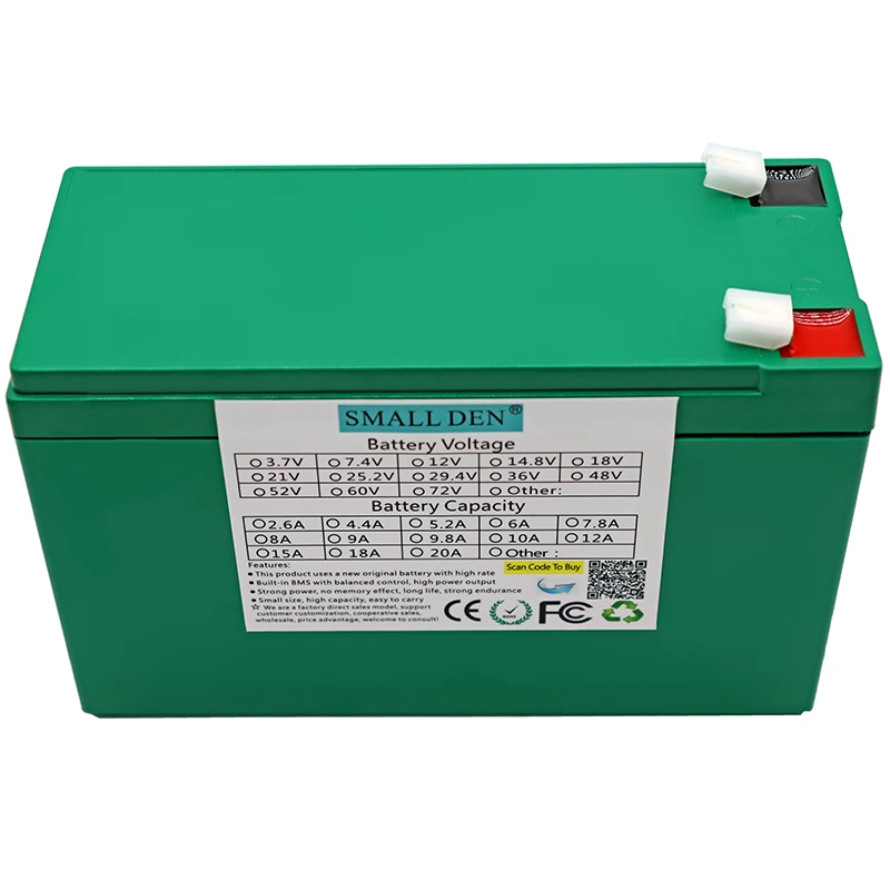 12V 12Ah 18650 3S5P lithium-ion battery pack 12V spray, uninterruptible power supply, with 30A BMS large capacity and power