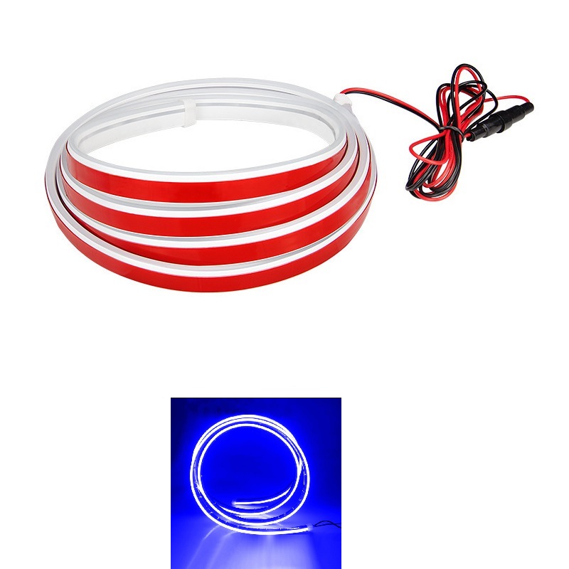 12V Autokap Dagrijverlichting Ambient Neon Lamp Strip Waterdichte Scan Verlichting Sfeer Achtergrondverlichting: Grey / 4300k wit geel