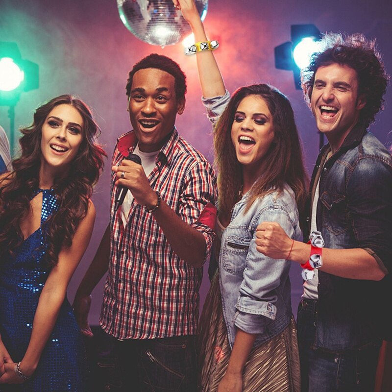 20 polsen met jingle bells muziek ritme speelgoed, ran kleuren, schoolinstrumenten