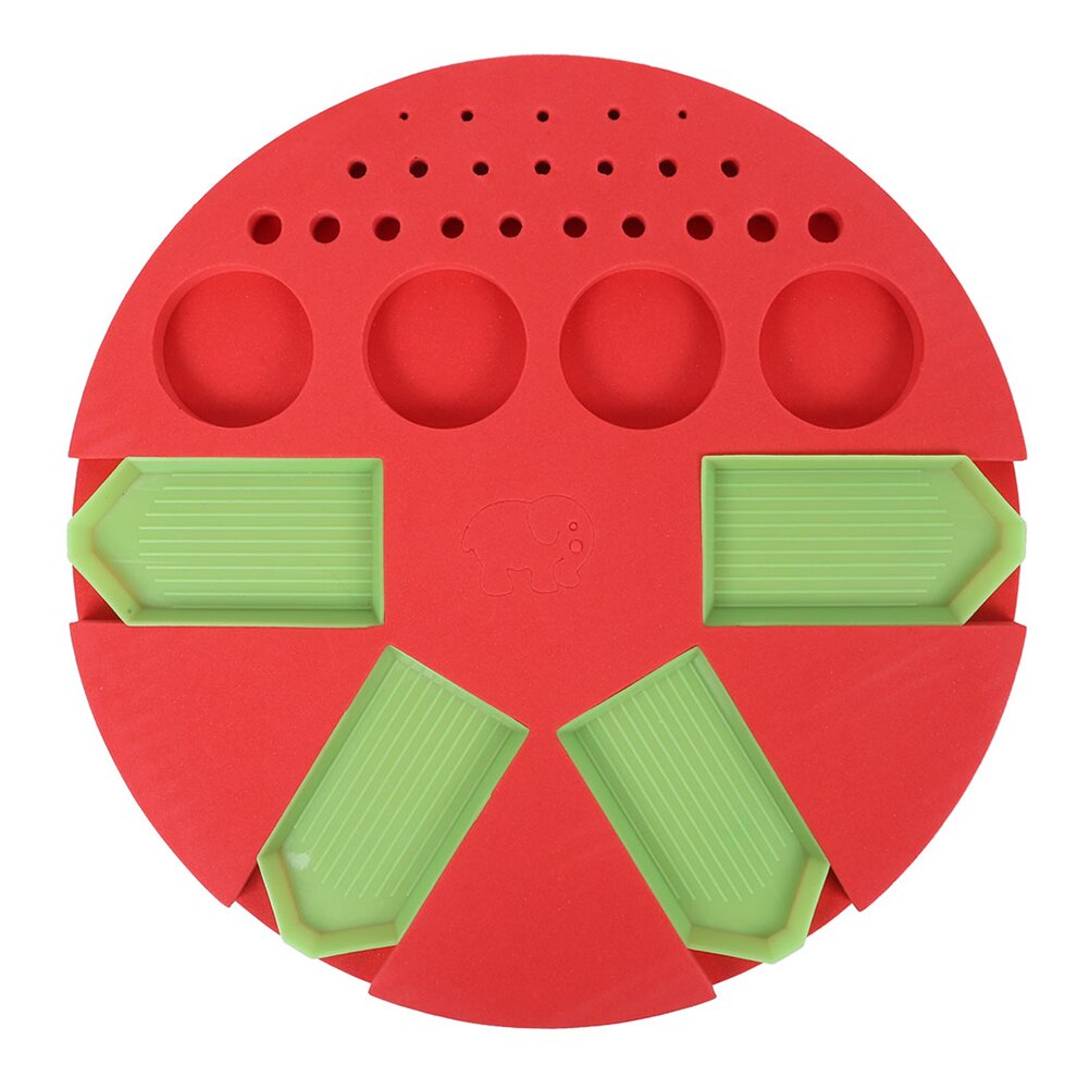 1pcs Diamond Painting Tray with 4 Plates Round DIY Silicone Art Craft Accessories Tray Organizer Tools Holder for Kids Adults