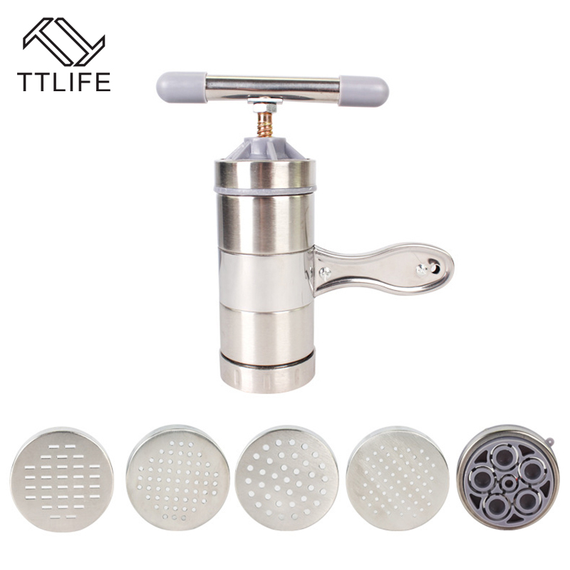 TTLIFE Hand Edelstahl Pasta Nudelhersteller Spaghetti Presse Pasteten Maschine Gemüse Obst Entsafter Presse Werkzeuge