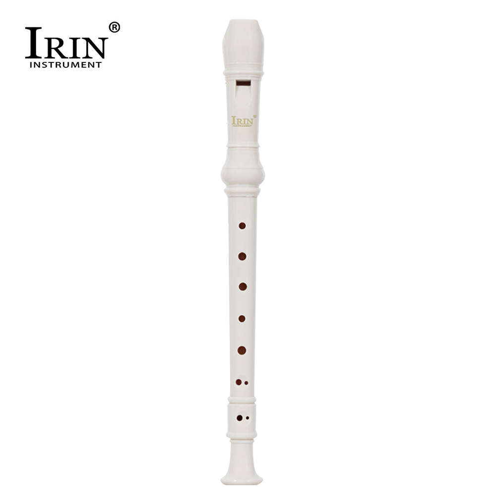 Irin abs altoptager 8- huls barok stiloptagere instrument aftageligt med fingerstøtte og bærepose klasselokale: Hvid