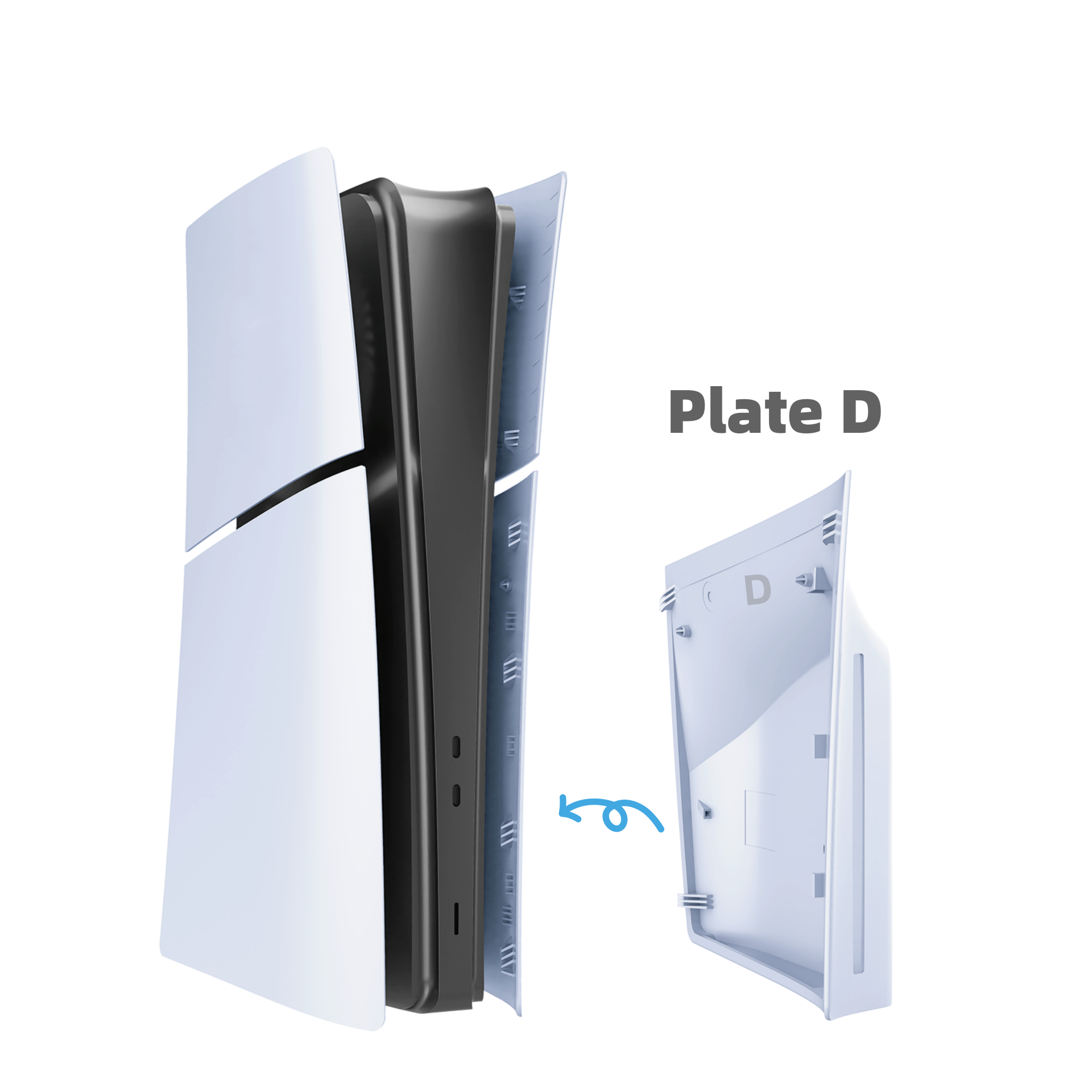 Plaque frontale de remplacement pour PS5 Pro PS5, boîtier mince, coque latérale anti-poussière pour accessoires de Console PS5 Slim/Pro