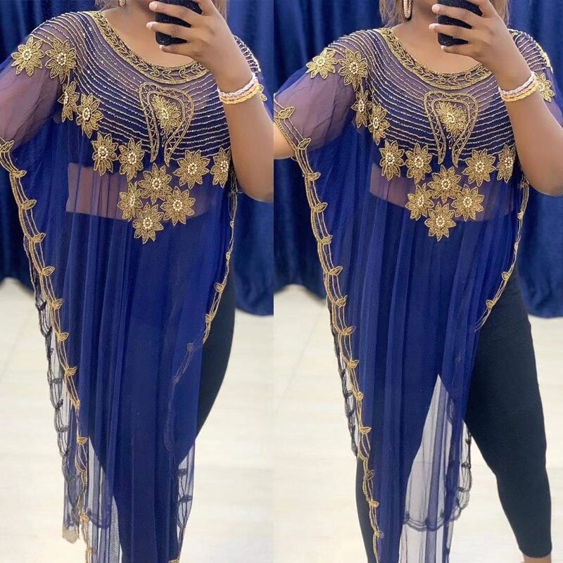 Vestido africano de lentejuelas de para mujer, Africana, abrigo
