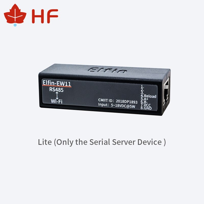 HF Elfin-EW11 Mach3 Modbus TCP IO Serial RS485 to WiFi Device Server HF Module Data Transfer via WiFi: Elfin-EW11-Lite