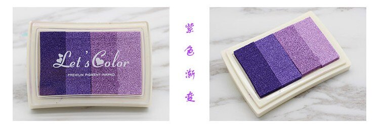 Gradient colors big ink pad Stamp planner scrapbooking silicone stamp inkpad diy diary greeting card making supplies: 3