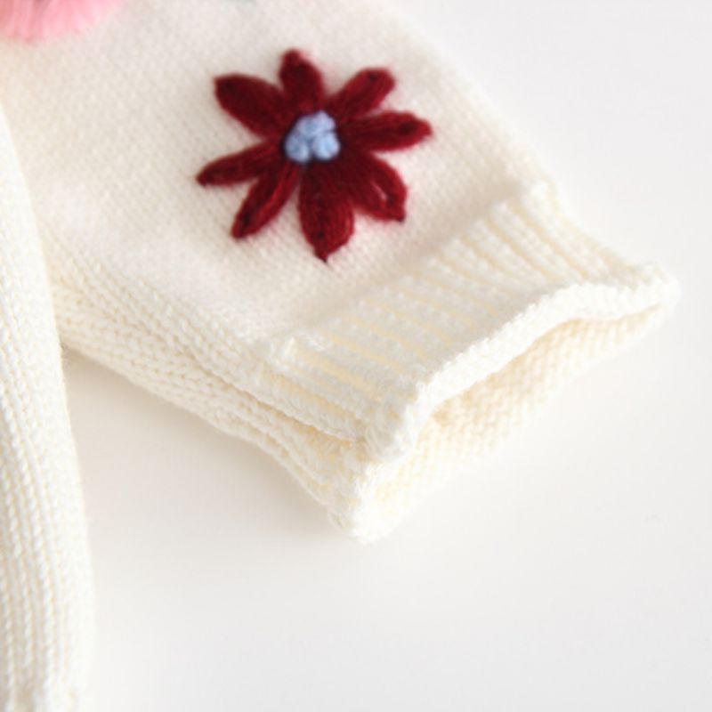 Baby Meisjes Truien Meisje Jas Trui Baby Meisjes Katoen Single-Breasted Leuke Bloemen Gebreid Vest Lente Herfst