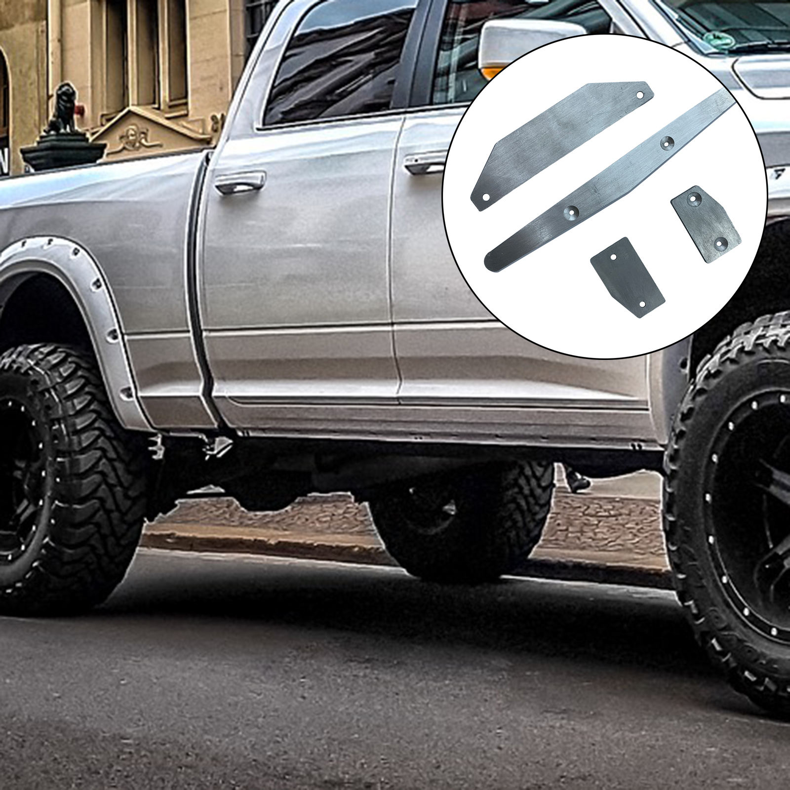 Vehicle 4-Pack Silver Chais Protectors Protection Plates ,Moulding Replacement Acceories for Arrma Limitle Skid Plates