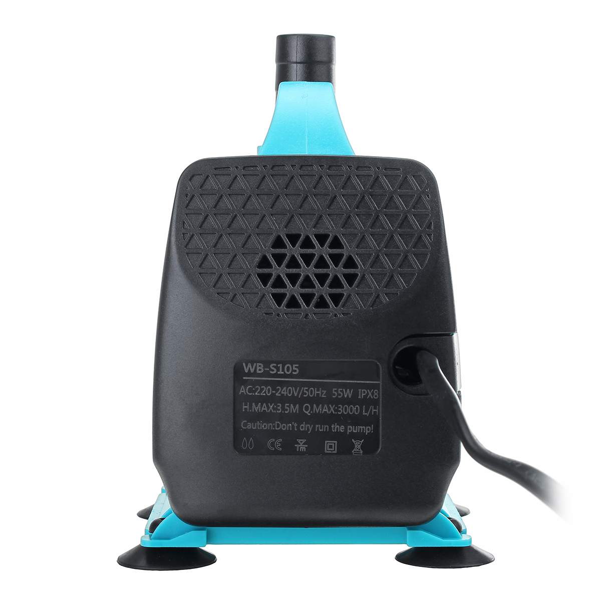 AC220 Waterpomp Fish Tank 50Hz 10W-55W Dompelpompen Aquarium Powerhead Fontein Pomp Hydrocultuur Vijver Aquaria 600-3000L/H