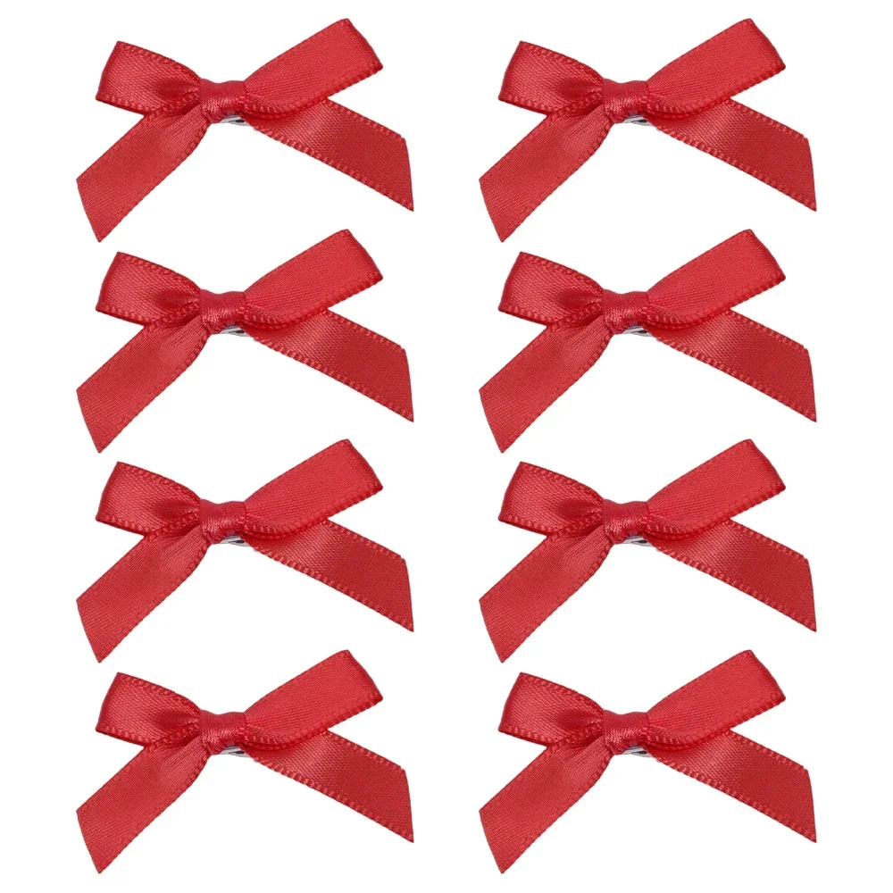 40 Uds. Horquilla pequeña con lazo para niñas, horquillas con flequillo a la , Y2K, Mini lazos dulces, pinza para el pelo, accesorios para el cabello: XXS / Rojo
