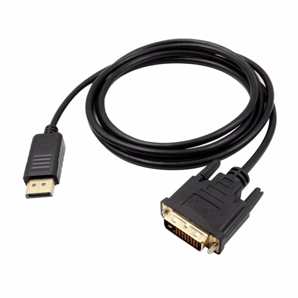 DisplayPort DP to DVI Cable Male to Male Display Port to DVI Connection Adapter 1080P HD for HDTV PC Laptop Projector