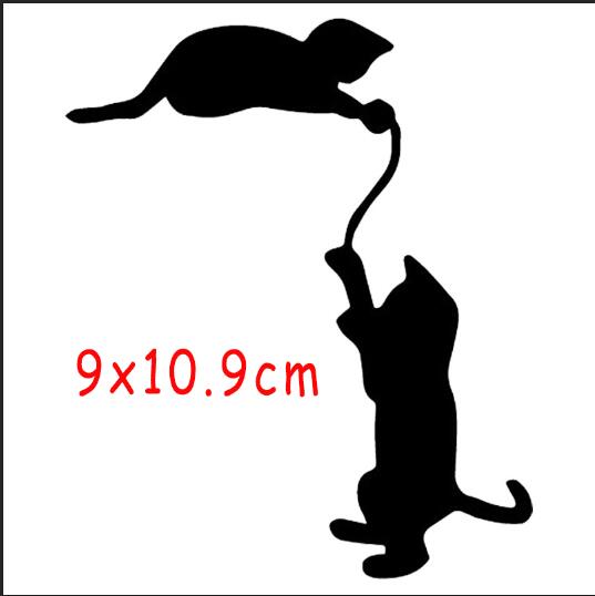 Cartoon Cats Playing On A Light Switch Wall Sticker Vinyl Mural Art Decal Kids Room Home Decor Animals Stickers #0615: 01