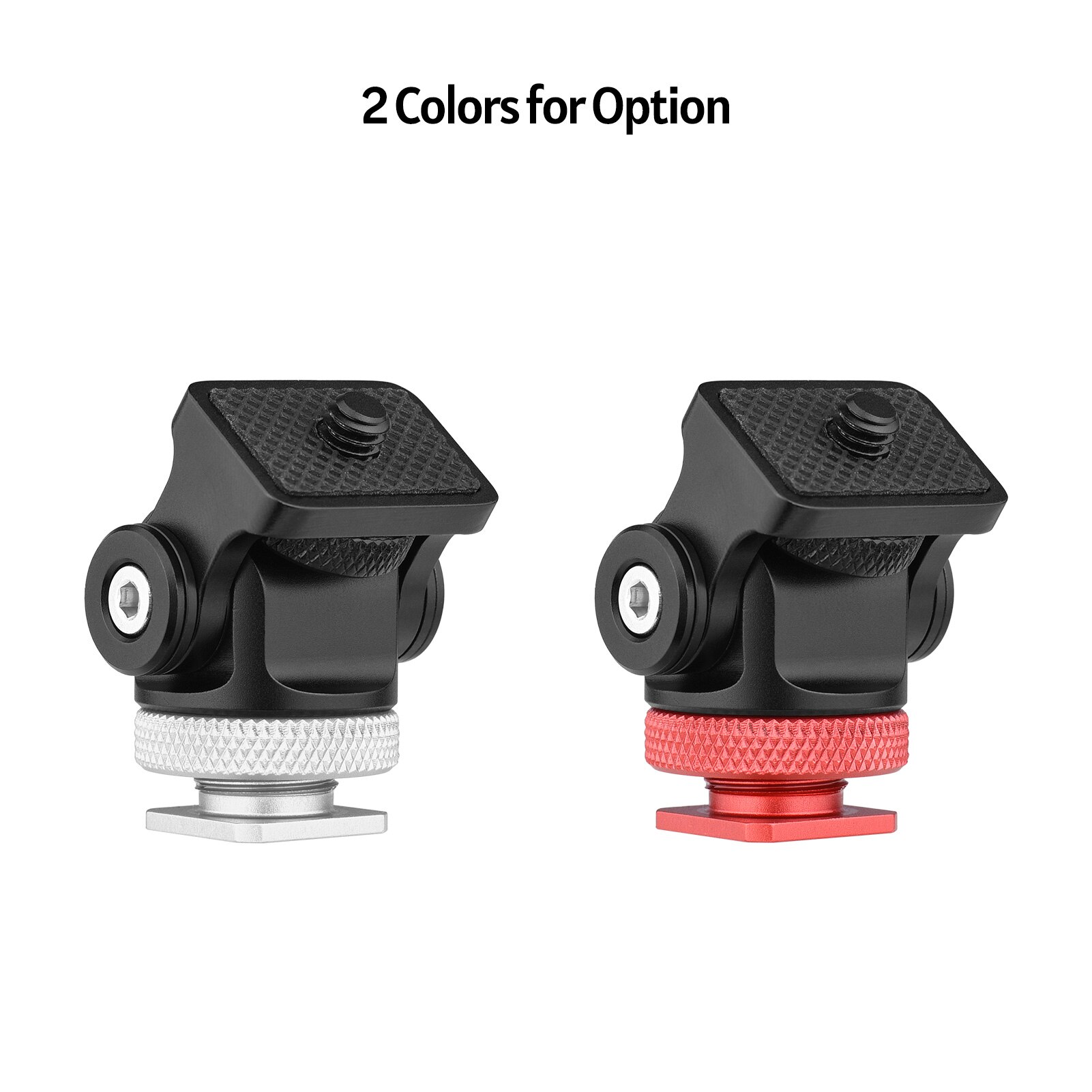 Andoer-monitor de câmera rotativa 360 °, adaptador para sapato a frio, interface de 1/4 polegadas, chave allen, para monitor e microfone de luz led