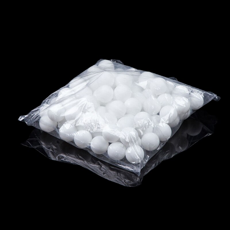 150 stk 45mm bordtennisbolde vaskbar drikkeøvelse bordtennisbold hvid orange: Hvid