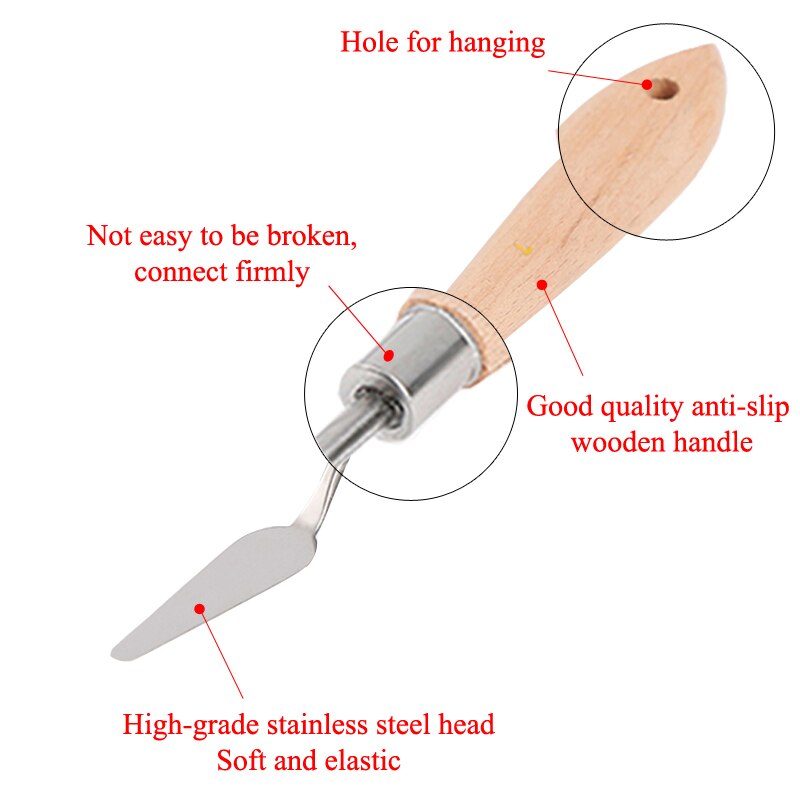 Palette Oil Mix Scrape Scraper Knife Texture Painter Paint Tool Artist Art Draw Spatula Drawer watercolor Student Pigment