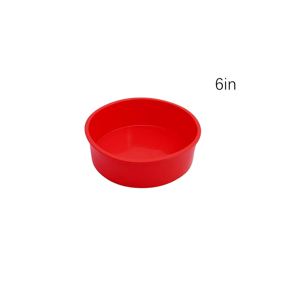 4 6 8 Inch Round Cake Pans Silicone Molds for Baking Layer Cakes Cheese Chiffon Rainbow Cake Baking Pans: Clear