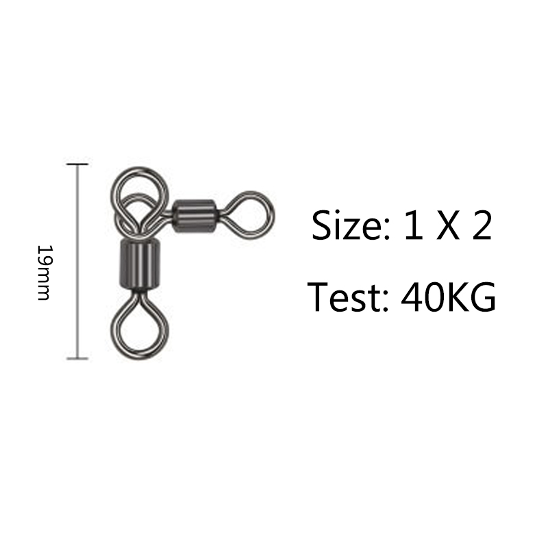 FTK 50 Pz Girelle a 3 gareggiare Barile Pesce giro Girelle Attrezzatura da Pesca Gancio Connettore Surf rig Traina Pesce Gatto rig Acqua Salata Acqua Dolce: Oro