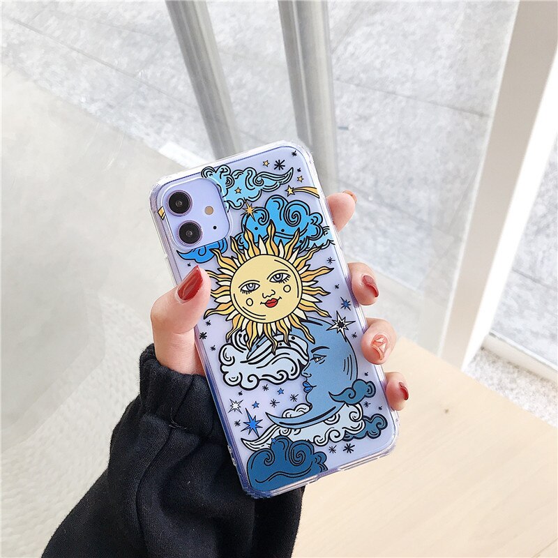 Sun Face Phone Case For Xiaomi Note 10 9 9t 9 lite A3 For Redmi Note 8 Pro 8t 9s Note Cover Funny Transparent Soft Capa