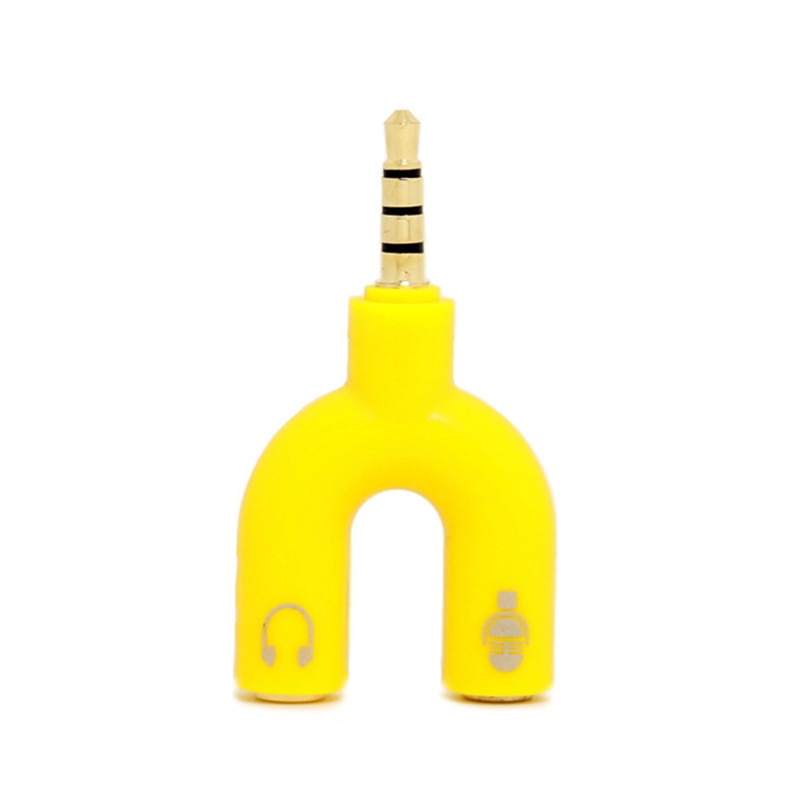 3.5mm Microphone Audio Converter Adapter Splitter Sound Stereo Audio Jack Interface External For 2 Way U TSLM1: 02