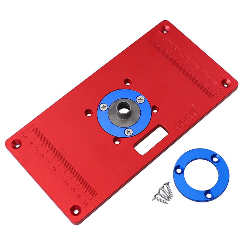 Multi-functional Aluminium Router Table Insert Plate For Makita Trimmer Engraving Machine Wood Router Woodworking Benches: Default Title