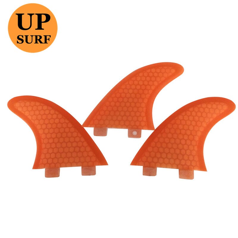 Surfbrætfinner fcs fin gx , g3,g5,g7 fin orange glasfiber honeycomb surffinner