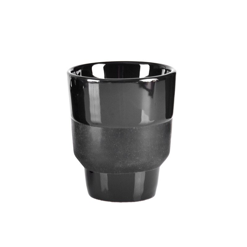 Classic Coffee Porcelain Espresso Cup Set Black Ceramic Coffee Cup milk jug Cappuccino Cup Italian Espresso Cup American Cup: Large 160m