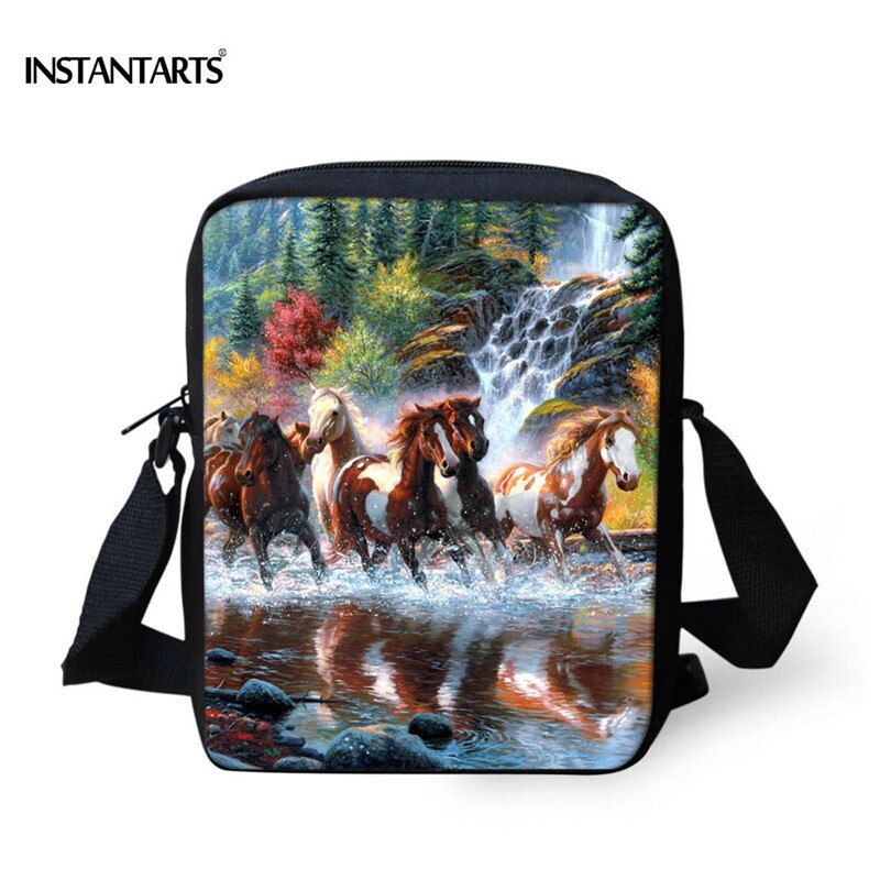 Instantarts Crazy Horse Schooltassen Voor Jongens Kids Animal Satchel Kinderen Kleine Schouder Boek Tas Kleuterschool Kindje Schooltas: Z928E
