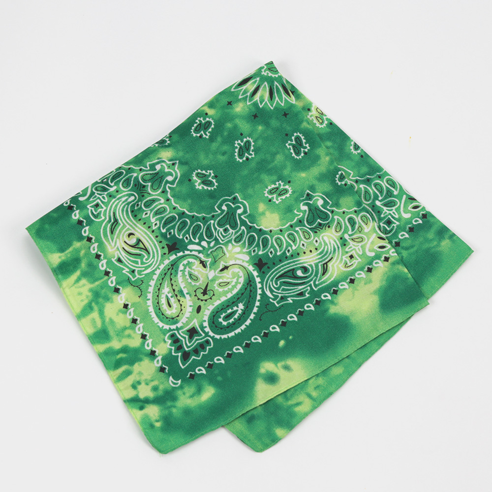 Für Männer/Frauen Kopftuch Hip-Hop Paisley Bandanas Halstuch Punk Tie-Dye Sport Kopfbedeckung Quadratisches Stirnband Wickelschal Zubehör: Gold
