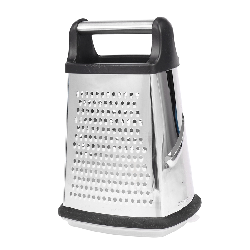 Spring Chef Box Grater, Stainless Steel with 4 Sides, Best for Parmesan Cheese Retail