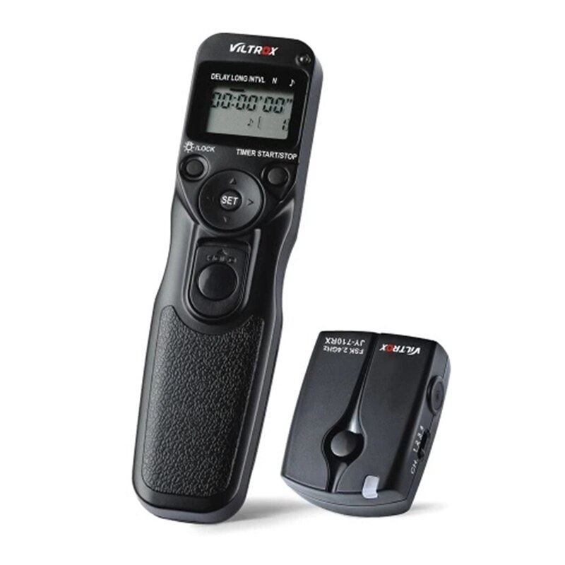 VILTROX JY-710 2,4 GHZ, FSK inalámbrico remoto controlador de obturador de temporizador de intervalo de lapso de tiempo con C1 Cable para Canon 300D 40