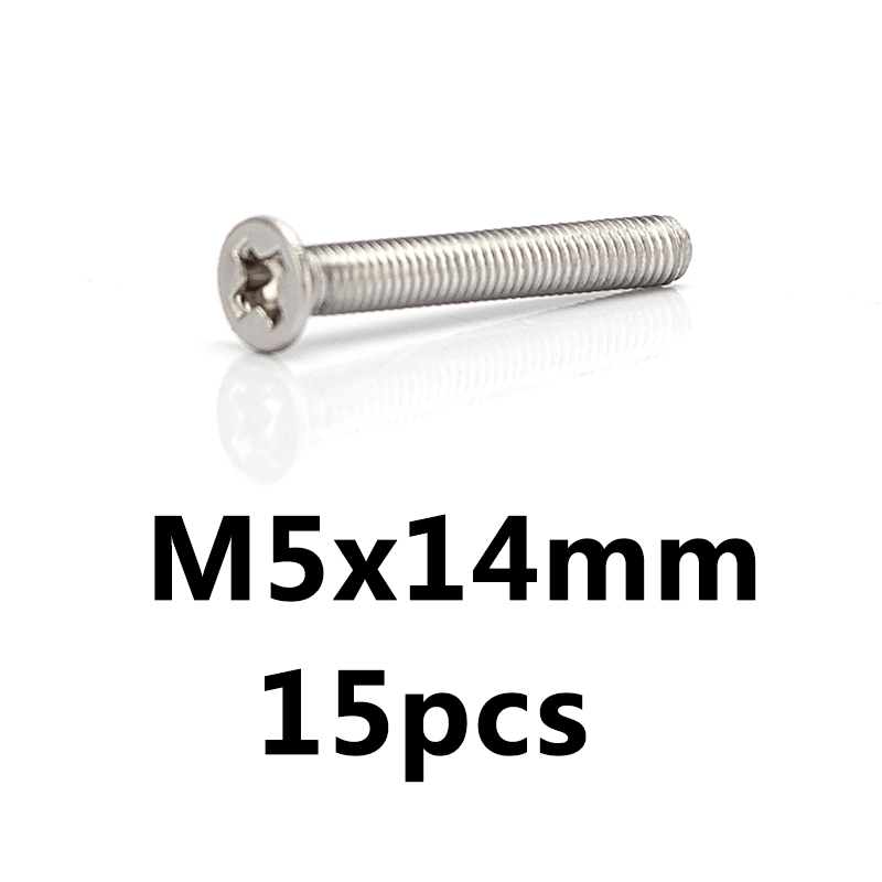 304 Stainless Steel Phillips Countersunk Screws Flat Head Screw M5 Cross Recessed Bolt Length 6mm-70mm: SZCT5x14x15