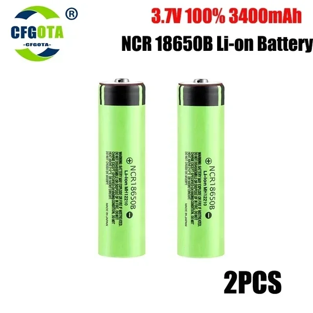NCR18650 3400mAh Battery Ncr18650b 34B 3.7V 18650 3400mah Toy batteries Rechargeable Lithium Battery Flashlight 18650 Battery: PURPLE