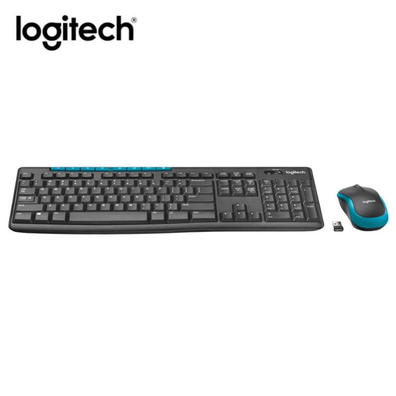Logitech MK275 USB Wireless 1000DPI Keyboard Waterproof with Multimedia Function Key Optical Ergonomic PC Mouse Combos