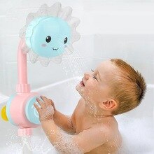 Moda Bella Bambini Di Girasole Del bambino Doccia Becco Del Rubinetto Da Bagno di Acqua Gioco Giocattolo spruzzatore