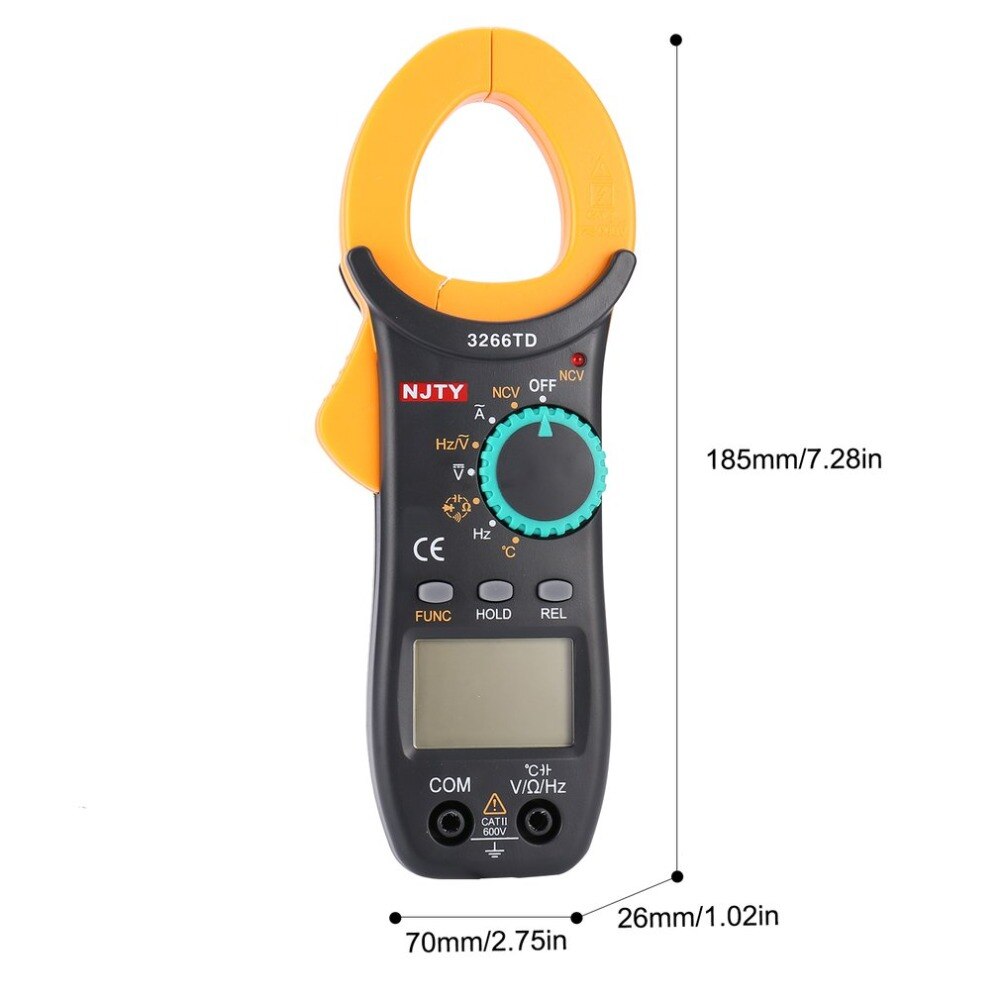 Digitale Klemme Meter 3266TD DC/AC Volt Ampere Ohm Diode Mini Multimeter Amperemeter Multitester Strom Spannung Widerstand Tester NCV