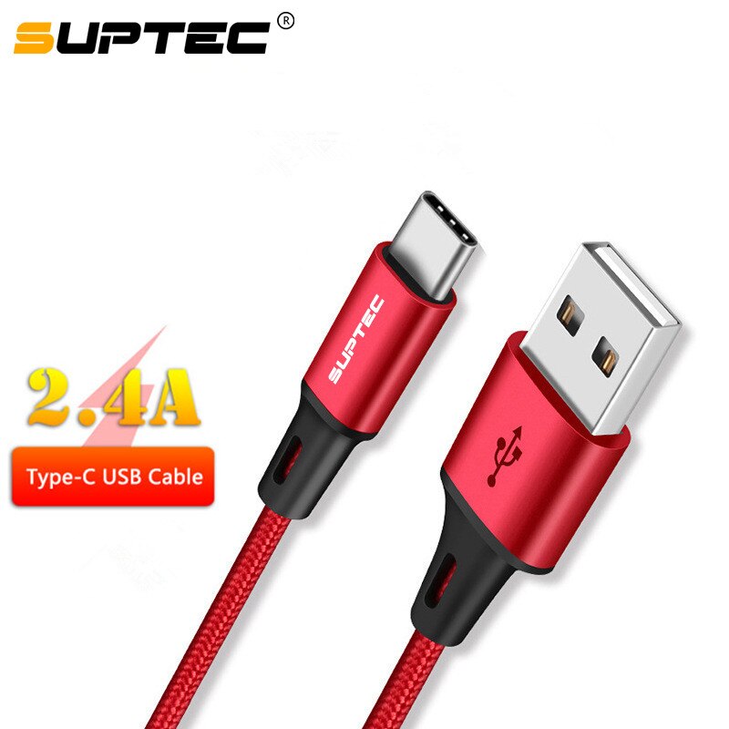Suptec usb-kabel type c voor huawei  p20 lite  p30 snellaadkabel type c telefoonoplader voor samsung  s9 xiaomi redmi note 7