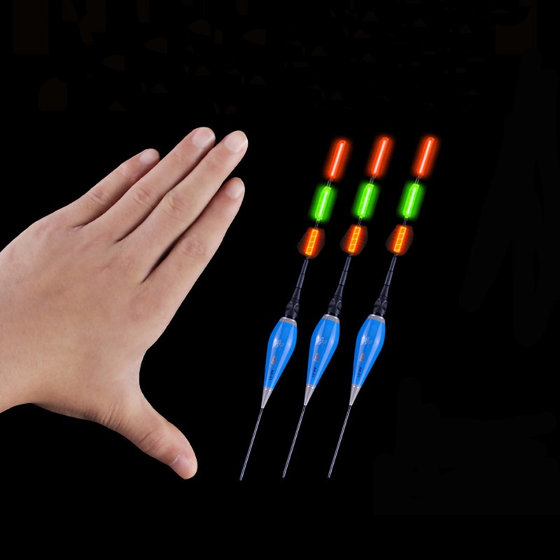 Fladt vand karpe crucian nat fiskeri float led elektrisk float lys fiskeredskab lysende elektronisk float  + cr425 batteri